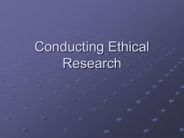 Day 4- Research Ethics