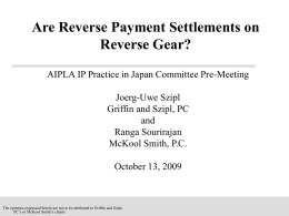 Are Reverse Payment Settlements on Reverse Gear?