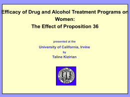 Efficacy of Drug and Alcohol Treatment