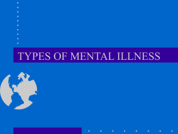 January 27, Types of Mental Illness