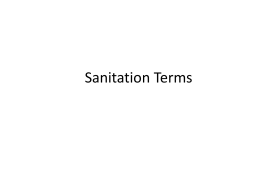 Sanitation Terms