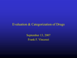 Evaluation & Categorization of Drugs