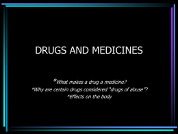 drugs and medicines - Hardin County Schools