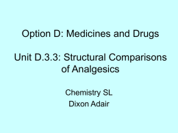 Option D: Medicines and Drugs Unit D.3.3: Structural Comparisons