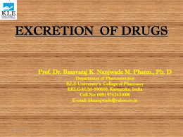 Excretion of Drug