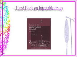 Handbook on injectable drugs