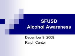 Alcohol Awareness – Ralph Cantor