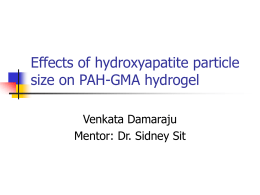 Effects of hydroxyapatite particles size on PAH