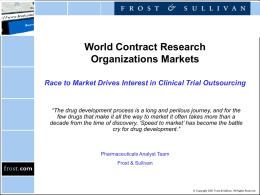 World Contract Research Organizations Markets