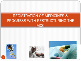 registration of medicines
