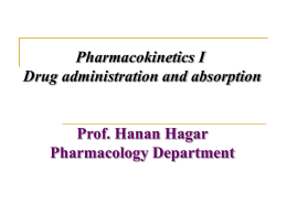 GENERAL PHARMACOLOGY (absorption)
