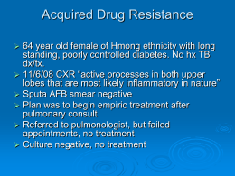 Acquired Drug Resistance