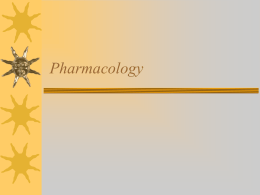 Nursing Process and Drug Therapy. Basic Pharmacology Principles