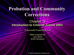 Introduction to Criminal Justice 2003