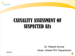 Major uses of causality assessment