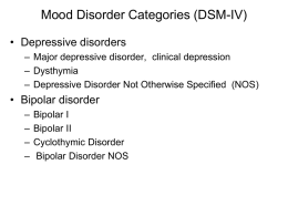 Monoamine Hypothesis of Depression