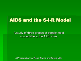 AIDS and the S-I