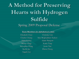 A method for preserving hearts with hydrogen sulfide