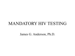 MANDATORY HIV TESTING