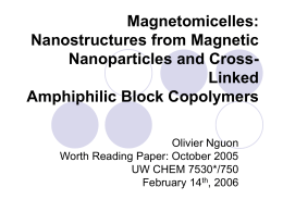 Magnetomicelles - Department of Chemistry