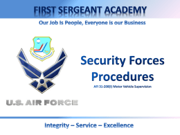 Security Forces Procedures (new window)