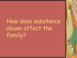 substance abuse and family