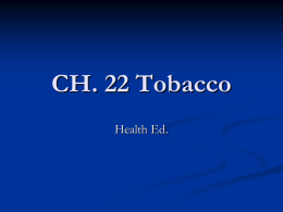 CH. 22 Tobacco