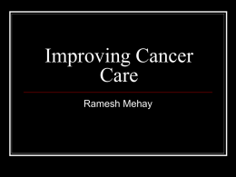 Improving Cancer Care