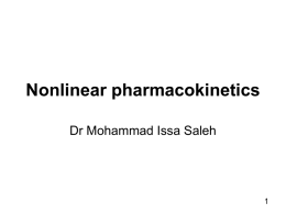09_Nonlinear pharmacokinetics