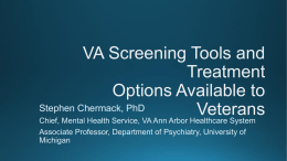 3I_ Chermack_ VA Screening Tools... for Vets