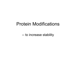 Protein Modifications