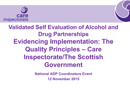 Validated Self Evaluation of Alcohol and Drug Partnerships
