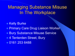 Managing Substance Misuse in the Workplace