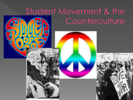Student Movement & the Counterculture