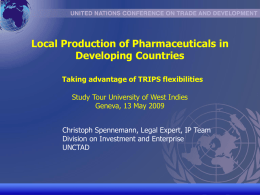 Local Production of Pharmeceuticals in