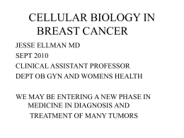 Dr. Jesse Ellman – Cell Biology in Breast Cancer
