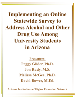 Implementing an Online Statewide Survey to Address Alcohol and
