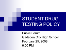 student drug testing policy