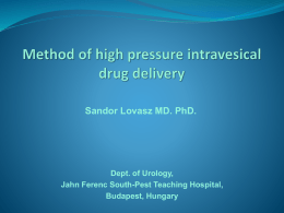 High pressure intravesical drug delivery High pressure intravesical