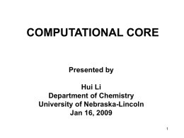 Computational Core - University of Nebraska–Lincoln