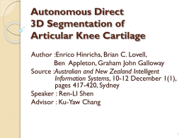 Autonomous Direct 3D Segmentation of Articular Knee Cartilage