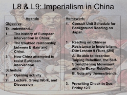Imperialism Unit 2012-2013