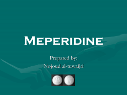 Meperidine - Home - KSU Faculty Member websites