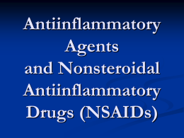 Anti-inflammatory, Antirheumatoid and Related Agents