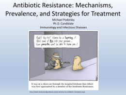 Antibiotic Resistance Lecture