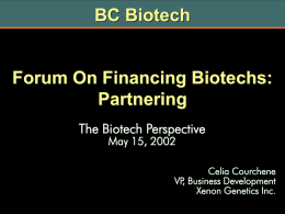 Forum On Financing Biotechs