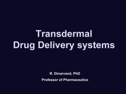 Introduction to Transdermal Drug Delivery