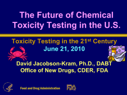 ITOX Guidance PERI 2003 - Chemical Toxicity Testing: The US and