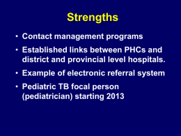 Strengths Contact management programs Established links