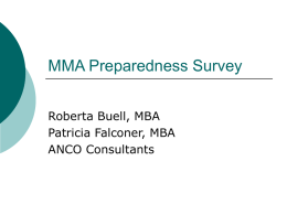 MMA Preparedness Survey